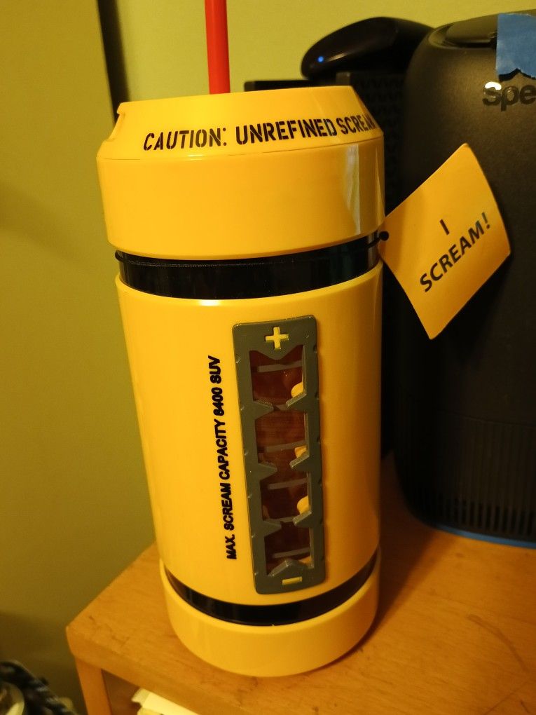 Disney Parks Monsters, Inc. Scream Canister Water Bottle.