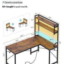 L Shape Desk With Shelves