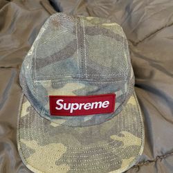Supreme Washed Camo Camp Cap