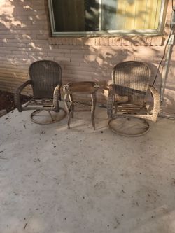 Outdoor chairs and table