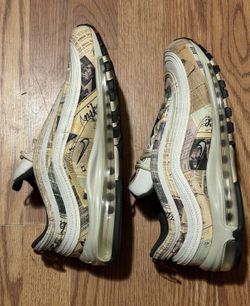 Nike Air Max 97 Newspaper Sneakers Men's Size 11
