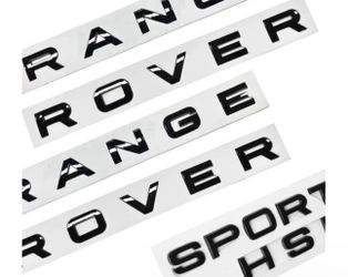 3x Gloss Black Front Hood Rear Liftgate Emblem For RANGE ROVER SPORT HSE Letters