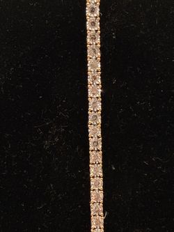 10k Diamond Tennis Bracelet 7” inches 45 @.07 each