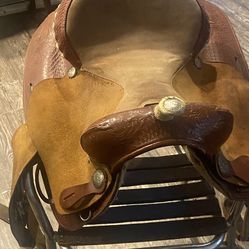 Leather Horse Saddle 15”