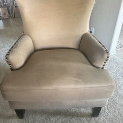 Suede tan chair 