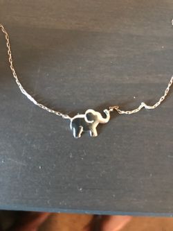 Silver elephant necklace from a boutique