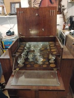 Antique liquor cabinet