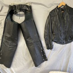 Women’s Small Black Riding Jacket And Chaps