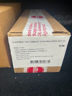 Pokemon Evolving Skies Booster Box Sealed Case First Print
