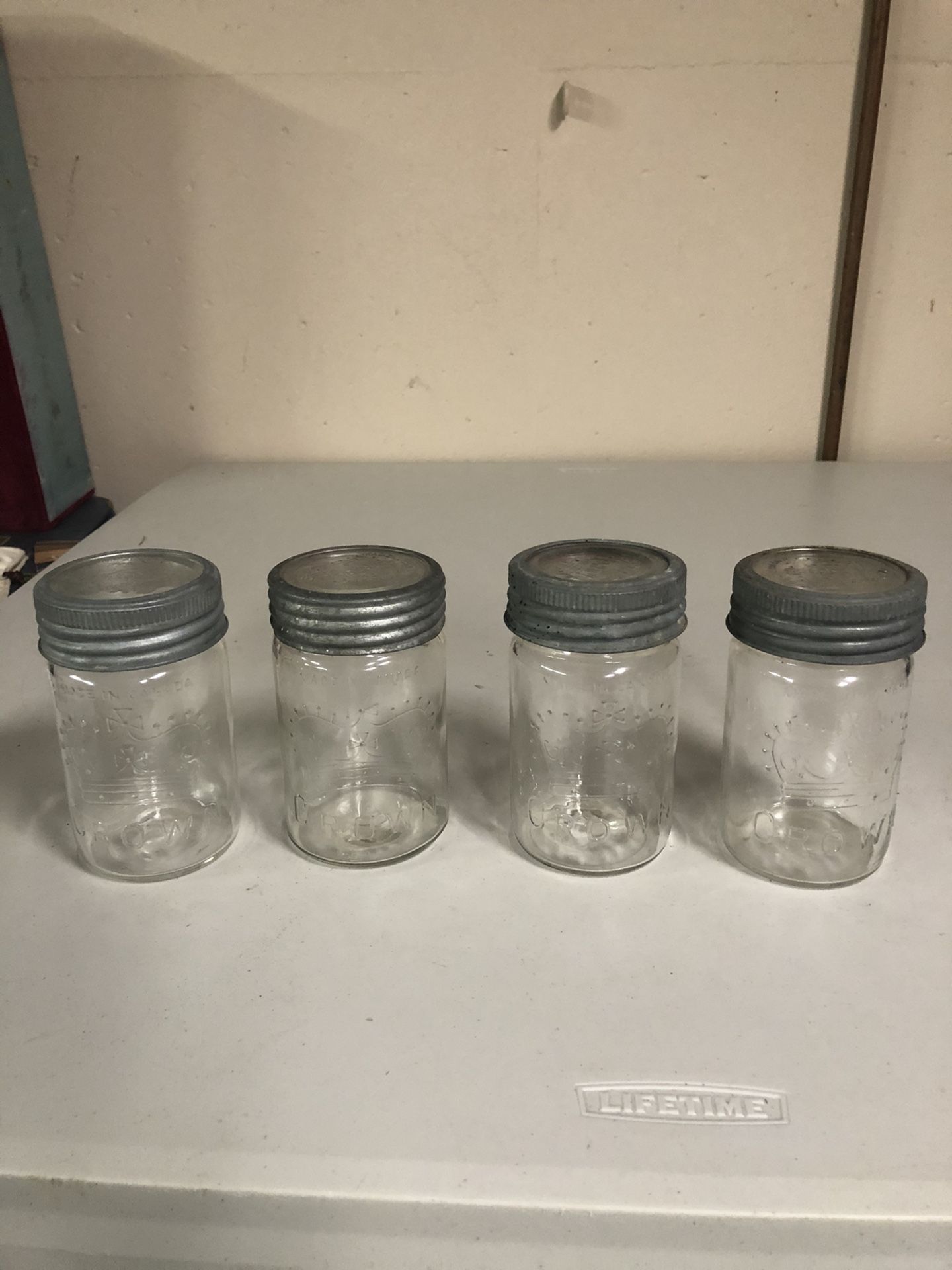 Vintage Crown Pint Canning Jars from Canada