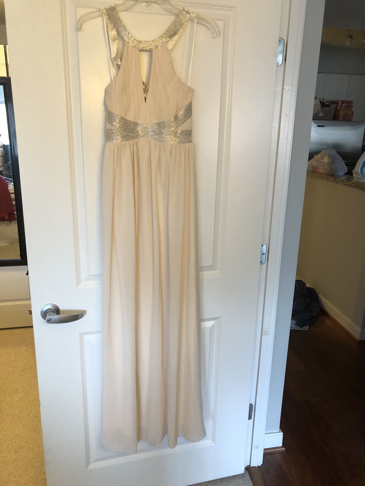 LuLus Formal Cream Colored Dress