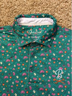 Barstool Golf Azalea Floral Print Performance Polo Shirt Mens Size Medium
