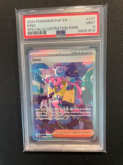 Iono Full Art Special Illustrator Secret Rare PSA Graded 9 *MINT* Pokémon Trainer Scarlet Violet Paldean Fates 237/091 Pokemon Slab CGC Waifu BGS