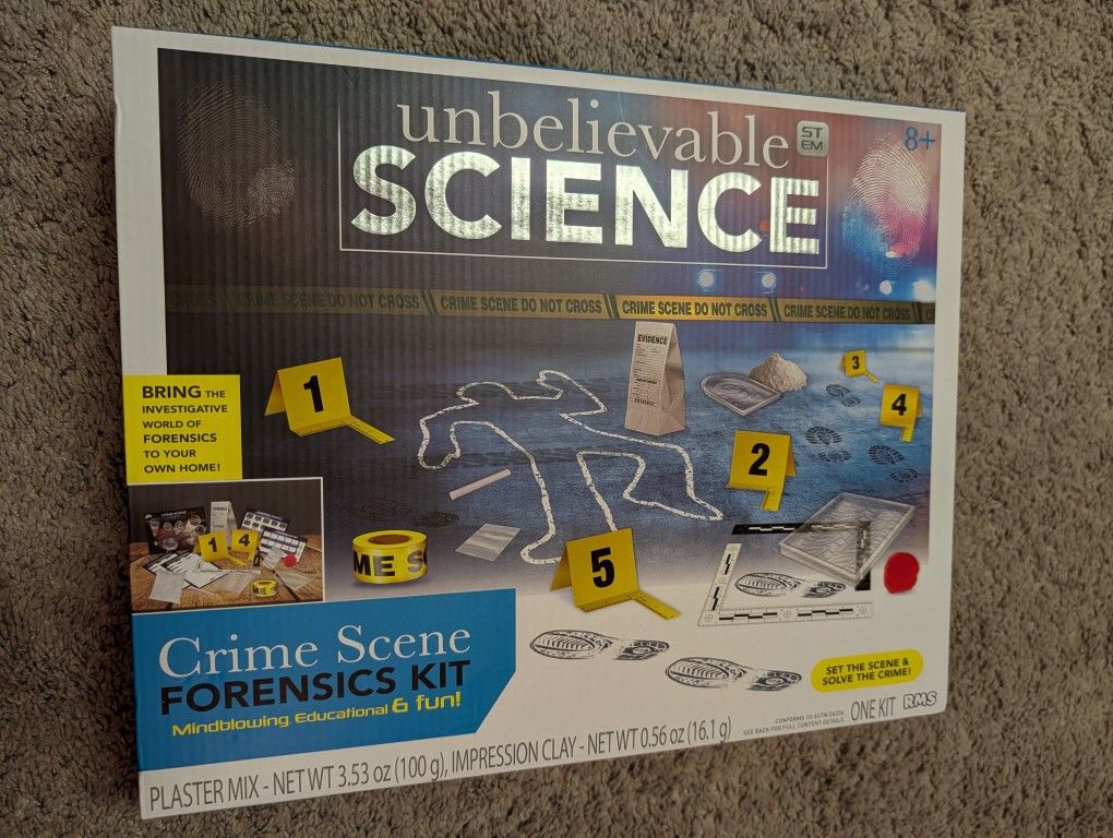 Brand New In Box Unbelievable Science Forensics Crime Scene Kit Gift