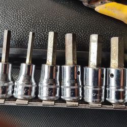8PC Snap On  SAE  HEX Socket Set Metric 100