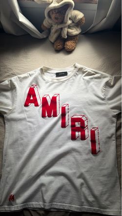 Amiri White 3D Logo Graphic T-Shirt