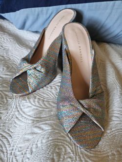 Loeffler Randall Metallic Chunky Heels