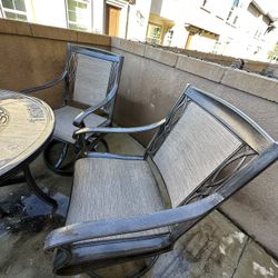 Patio Chairs and Table w/Umbrella