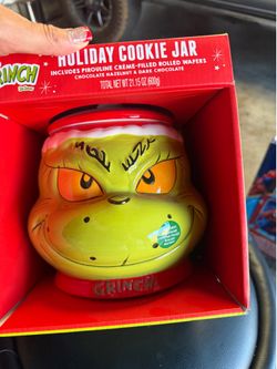 Grinch holiday cookie jar