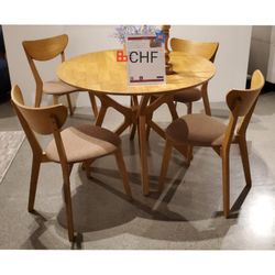 5 Piece Round Dining Table Set  