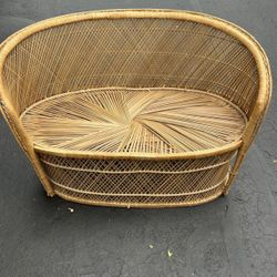Wicker Rattan Loveseat