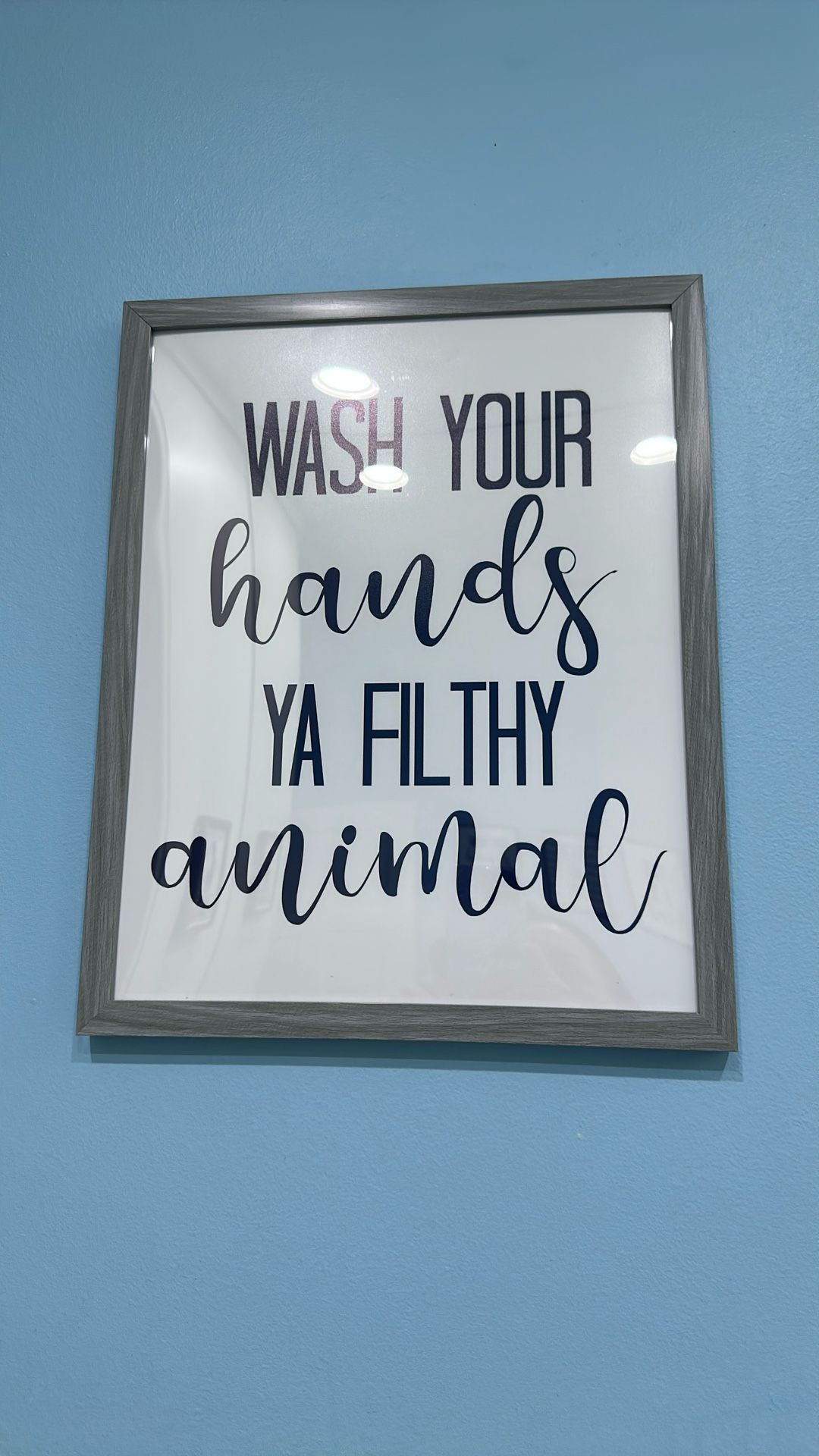 Blue and Gray Boys Bathroom Decor