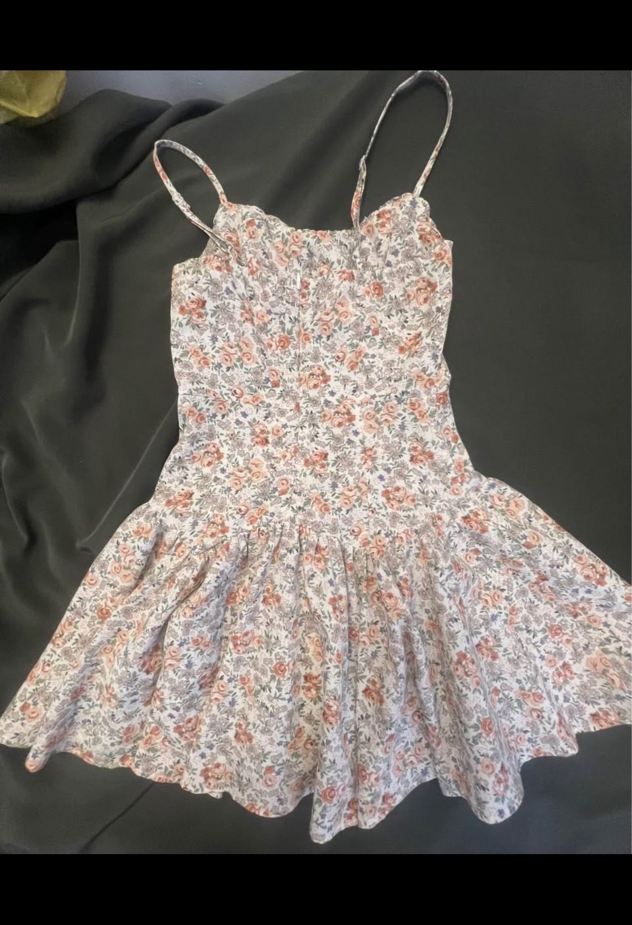 Floral Fitted and Flared Dress