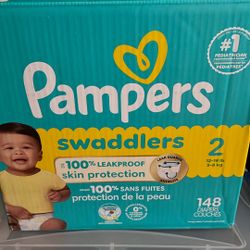 Pamper Swaddlers Size 2 Box & Bag Brand new