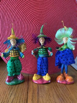 Set Of 3 Witches Figurines