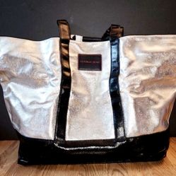 New Victoria Secret Silver & Black Tote