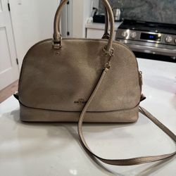 Coach Gold Satchel Cross Body 