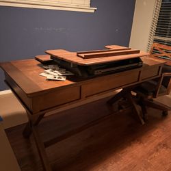 Office Desk Chair And Varidesk