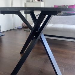 IKEA Mariedamm Round Table - Black Marble