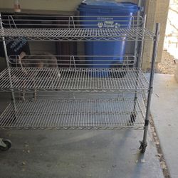 Heavy Duty Rolling Storage Shelf 48Wx 18dx 40h