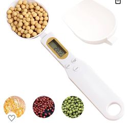 Digital Spoon Scale - 500g/0.1g Digital Food Spoon LCD Display Digital Scale Electronic Measuring Kitchen Spoon Weighing for Grams and OZ with Handle 