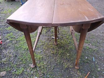 Antique Fold Away Table Solid Cherry