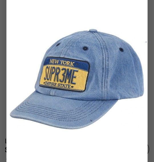 Supreme License Plate 6 Panel Hat
