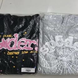 Gray and black spider hoodie available will ship brand new still in package will ship