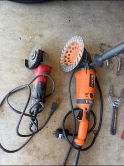 Milwaukee grinder & rigid edge grinder