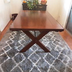 Dark Brown Real Wood  Dinner Table Only