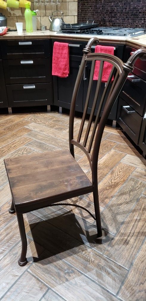 6 Hand Crafted Iron Chairs