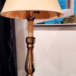 Vintage Leviton Brass Candlestick Table Lamp,