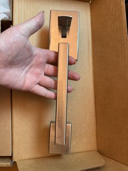 Schlage F92-CEN Century Dummy Exterior Handleset from The F-Series, Satin Nickel