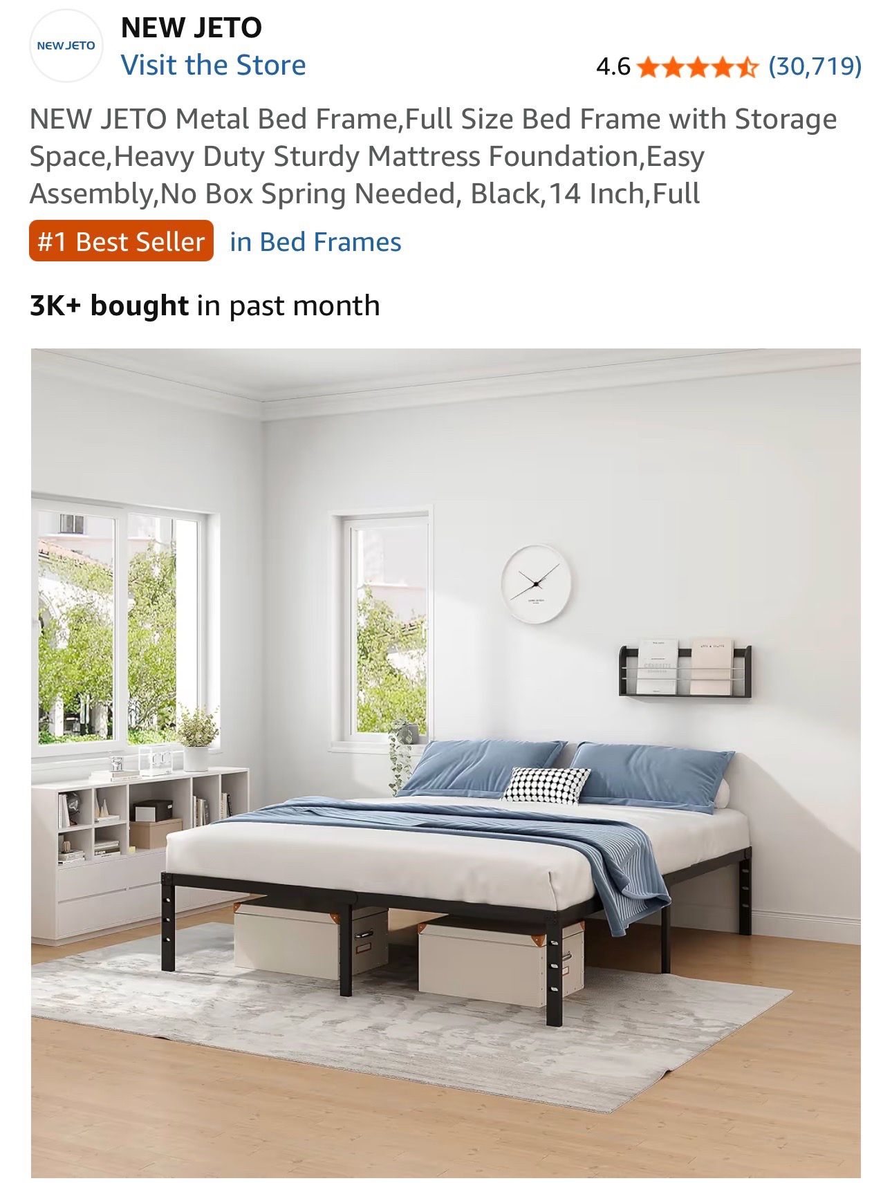 Full Size Platform BedFrame