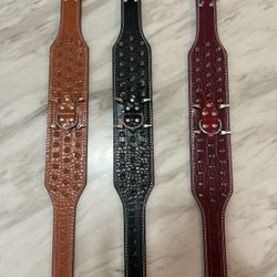 Spiked Leather Dog Collar: Heavy-Duty