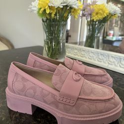 Pink Coach Loafers