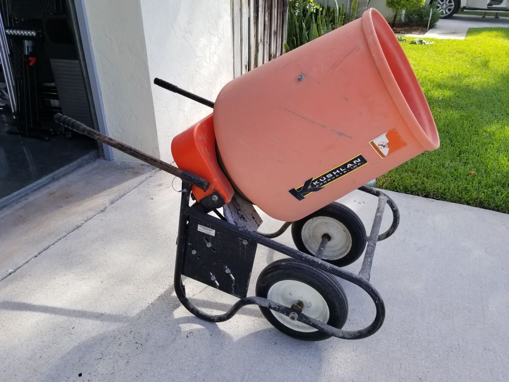 Cement Mixer Concrete Wheelbarrow Kushlan 350W