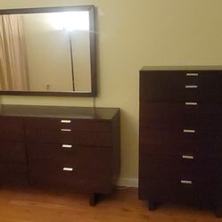 Two Dressers With Mirror Solid Wood