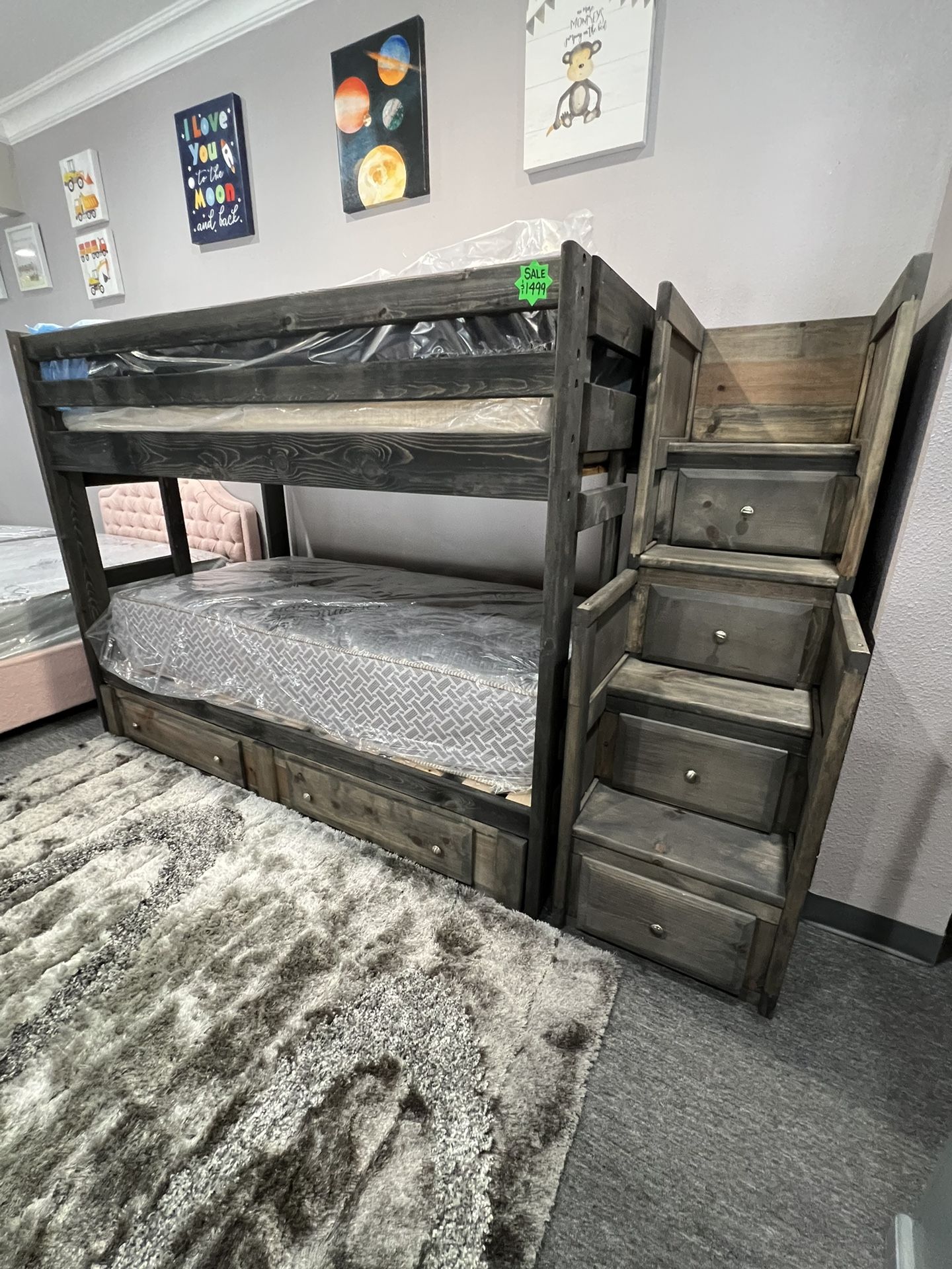 Twin Over Twin Bunk Bed 
