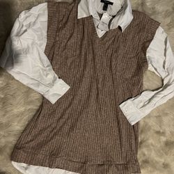 Sweater Vest Dress Size L
